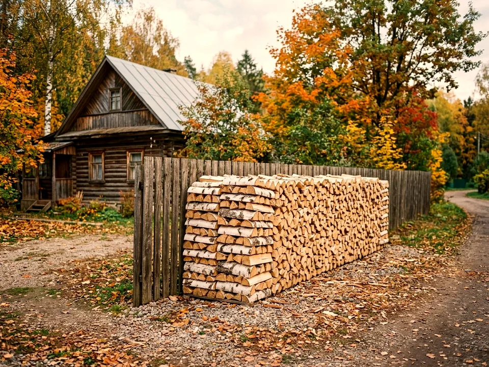 Дуб + укладка в дровник, Подольск, проезд Печная, 30